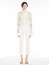 Max Mara Flared Trousers In Milk
