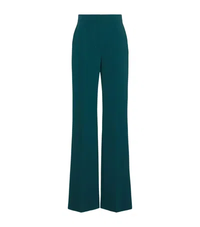 Max Mara Flared Tuxedo Trousers In Blue