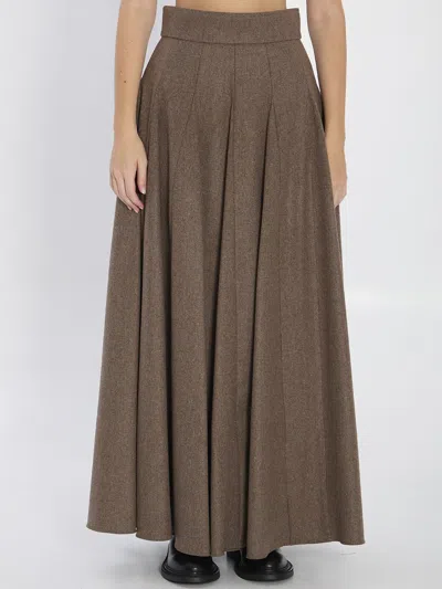 MAX MARA FLARED WOOL SKIRT