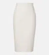Max Mara Eden Double Cotton Canvas Midi Skirt In Neutral