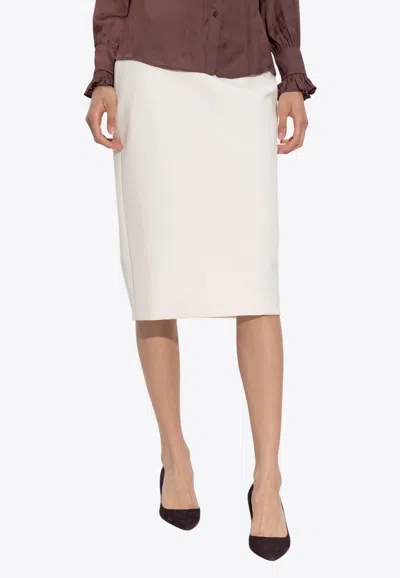 Max Mara Flash Pencil Skirt In White