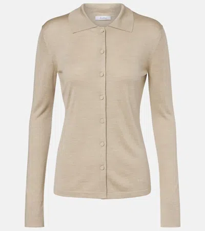 Max Mara Flash Silk And Cashmere Shirt In Brown
