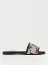 Max Mara Logo Jacquard Raffia-effect Slides In Multicolor