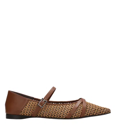 Max Mara Flat Shoes Leather Brown