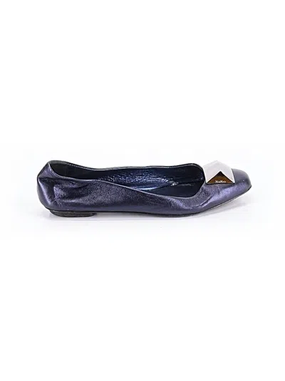 Pre-owned Max Mara Flats In Blue