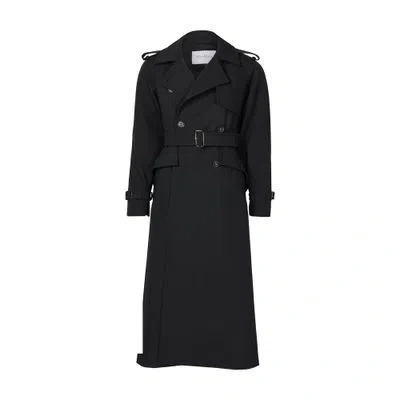 Max Mara Flavio Long Coat In Black