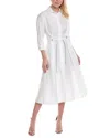 Max Mara Agoraio Cotton Chemisier Dress In White