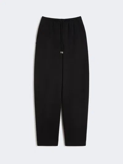 Max Mara Fleece Trousers In Black