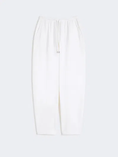 Max Mara Fleece Trousers In Ivory