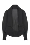 Shop Max Mara Floc Pleated Shrug In Nero