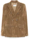 Max Mara Flocked Blazer In Brown