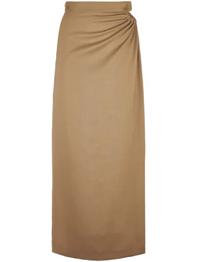 Max Mara Floor-length Brown Skirt
