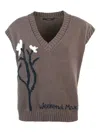 Max Mara Floral-embroidered V-neck Sweater