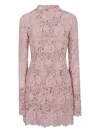 Max Mara Floral-lace Mini Dress In Pink