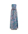 Max Mara Floral Pattern Dress In Blue