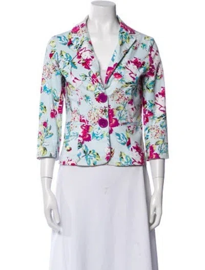 Pre-owned Max Mara Floral Print Blazer In Multi