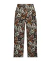 Max Mara Floral Print Canvas Pants In Multi
