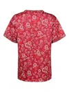Max Mara Floral-print Crew-neck T-shirt In Red