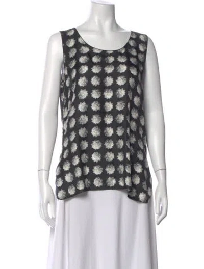 Pre-owned Max Mara Floral Print Crew Neck Top In Multi