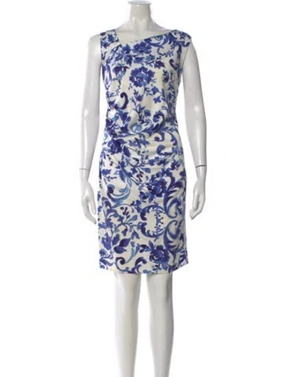 Pre-owned Max Mara Floral Print Knee-length Dress In Multi