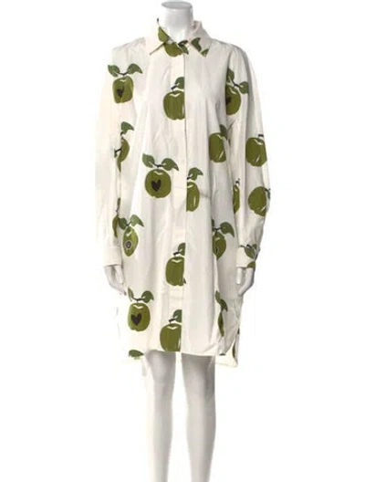 Pre-owned Max Mara Floral Print Knee-length Dress In Neutral