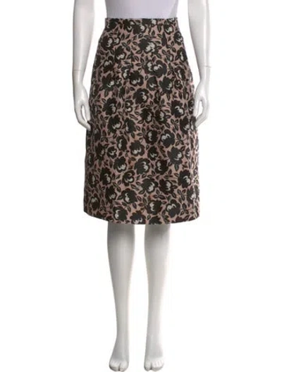 Pre-owned Max Mara Floral Print Knee-length Skirt In Pink