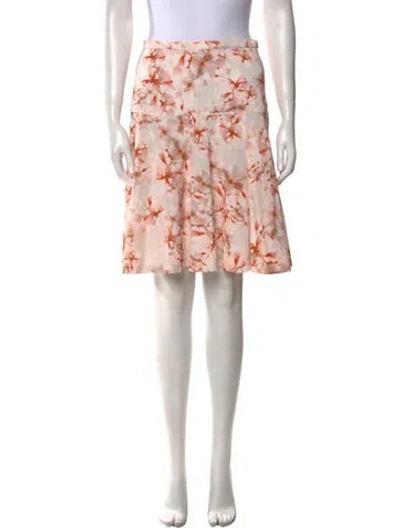 Pre-owned Max Mara Floral Print Knee-length Skirt In Pink