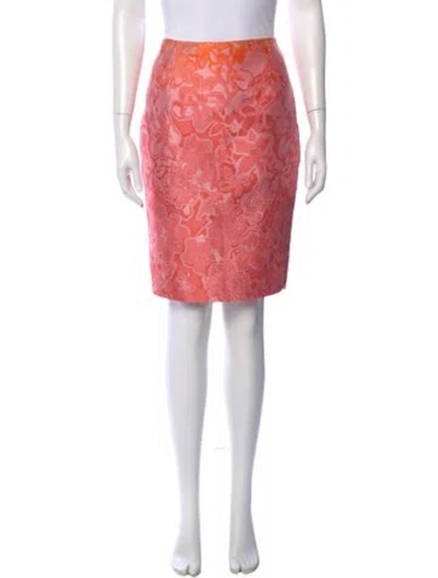 Pre-owned Max Mara Floral Print Knee-length Skirt In Pink