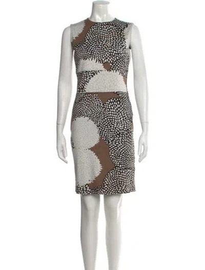 Pre-owned Max Mara Floral Print Mini Dress In Black