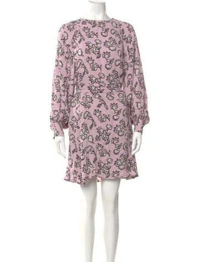 Pre-owned Max Mara Floral Print Mini Dress In Pink