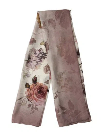 Pre-owned Max Mara Floral Print Shawl In Multi