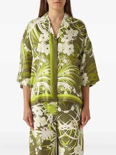 Max Mara Floral-print Shirt In Multi