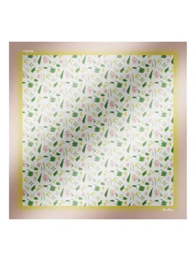 Max Mara Floral-print Silk Scarf In Multi