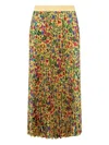 Max Mara Palio Pleated Skirt In 黄色