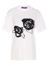 Max Mara Floral-print T-shirt In White
