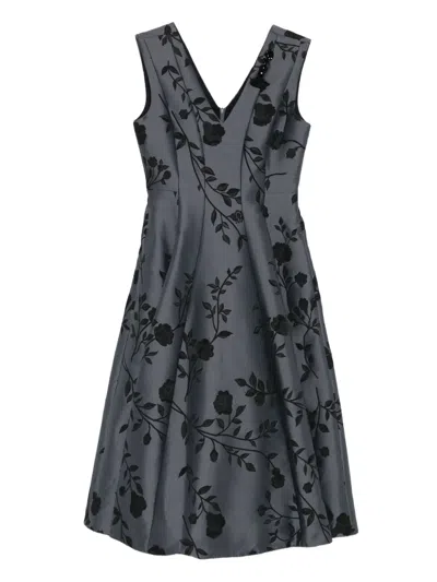 MAX MARA FLORAL-PRINT V-NECK MINI DRESS