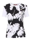 Max Mara Floral Printed Crewneck T-shirt In White