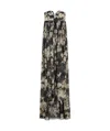 Max Mara Acerbo Strapless Floral Silk-chiffon Gown In Black