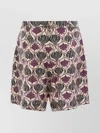 Max Mara Floral Silk Pleated Shorts And Belt In Animal Print