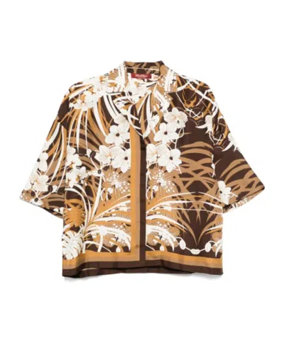 Max Mara Floral-print Shirt In Multi