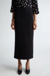 Max Mara Flou Stretch Jersey Skirt In Black