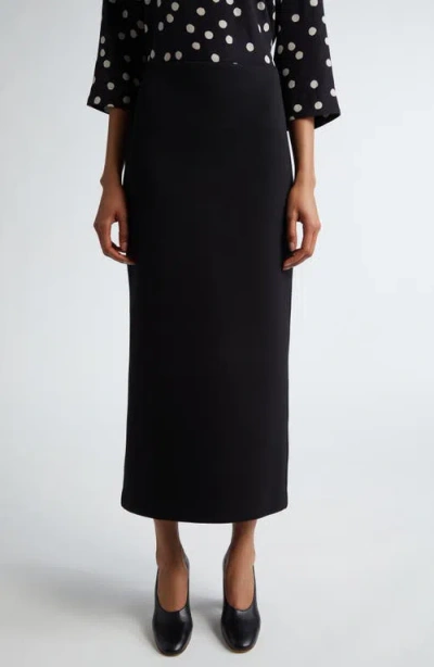 Max Mara Flou Stretch Jersey Skirt In Black