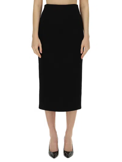 Max Mara "flou Timeless" Skirt In Black