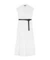 Max Mara Bairo Tiered Cap-sleeve Cotton Midi Dress In White