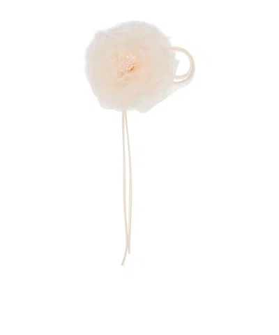 Max Mara Flower Brooch In Pink