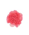 Max Mara Peony-coloured Flower Brooch In Silk In Red