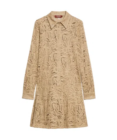 MAX MARA MAX MARA STUDIO FLARED LACE SHIRT DRESS