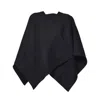 Max Mara Flowing Black Alpaca Blend Wrap With Versatile Silhouette In Black