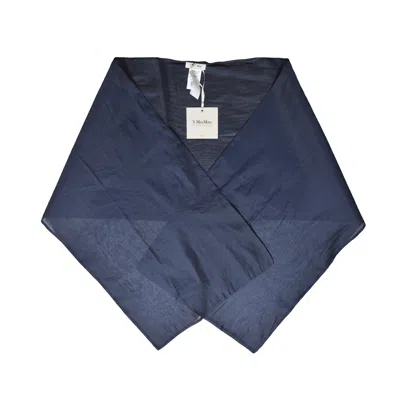 Max Mara Flowing Blue Accessory With Soft Sheen In Gray