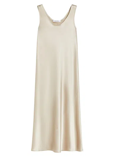 MAX MARA FLOWING DRESS IN SILK SATIN